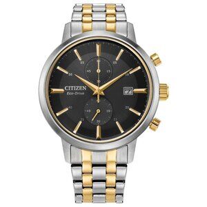 Citizen Men's Classic Chronograph Date Eco-Drive Silver Watch 42 MM CA7064-52E
